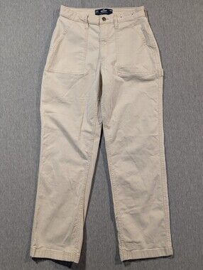 Hollister Ultra High-Rise Dad Pants Women's 28R Cream Cargo